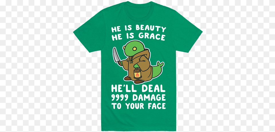 He Is Beauty He Is Grace He39ll Deal 9999 Damage To Festivus Tee Shirts, Clothing, T-shirt, Baby, Person Free Png