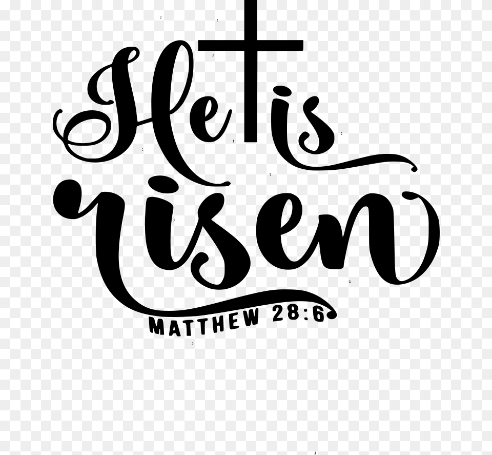 He Is Risen Svg, Gray Png Image