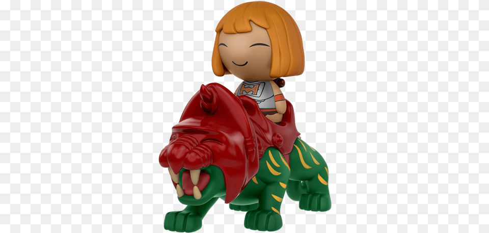 He Man With Battle Cat Pop Vinyl He Man, Figurine, Baby, Person Free Png Download