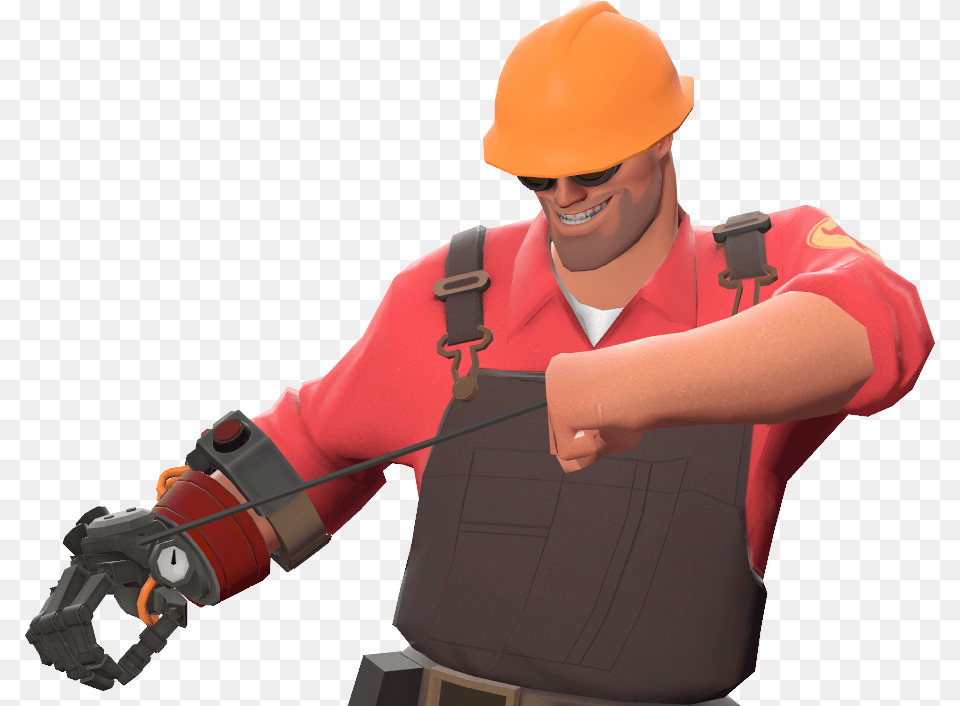 He Protec He Attac But Most Importantly He Erec, Worker, Clothing, Hardhat, Helmet Png