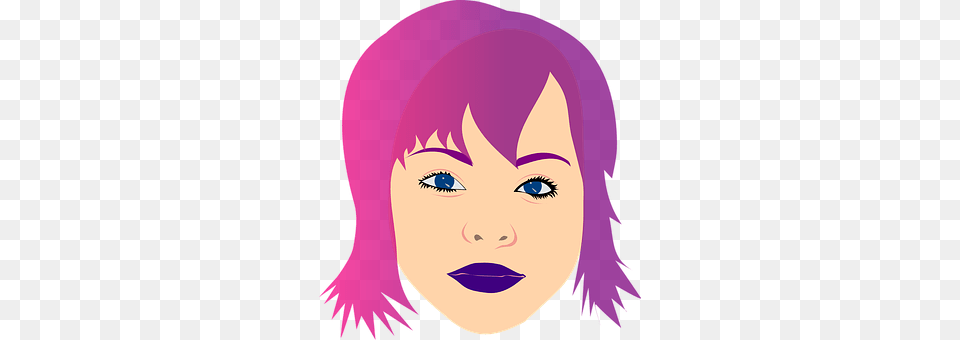 Head Purple, Person, Face, Adult Png