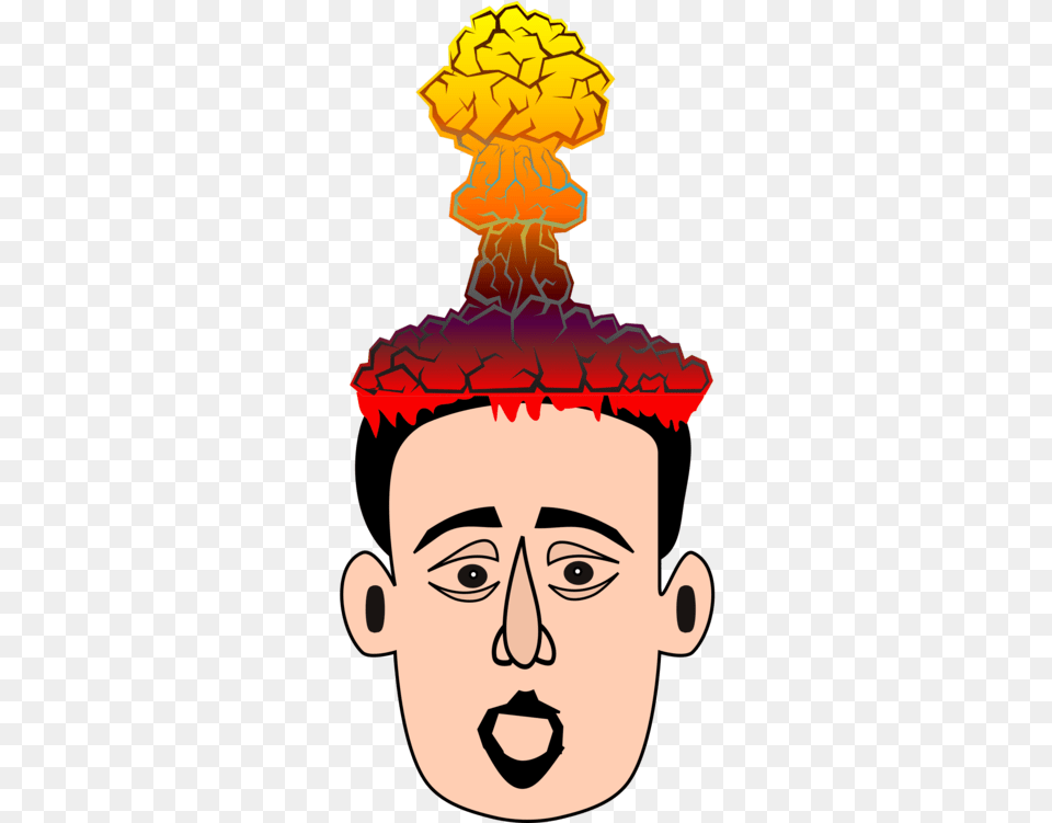 Head Art Organ Clipart Cartoon Nuclear Explosion, Face, Person, Adult, Male Png Image