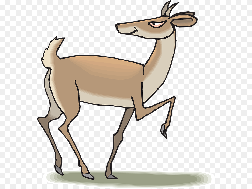Head Back Walking Animal Evil Demon Antelope Antelope Clipart Transparent, Deer, Mammal, Wildlife, Impala Free Png
