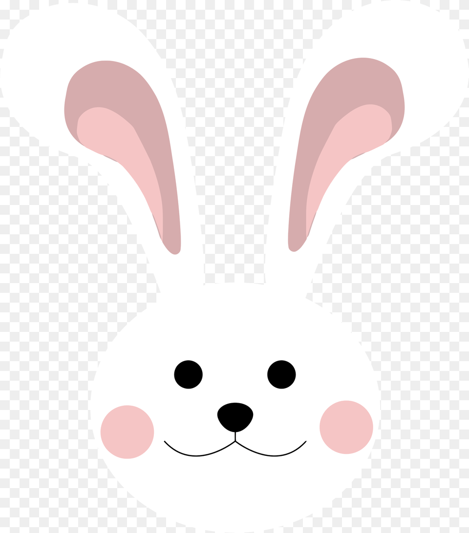 Head Big Cute Bunny Cartoon, Animal, Mammal, Rabbit, Nature Free Png Download