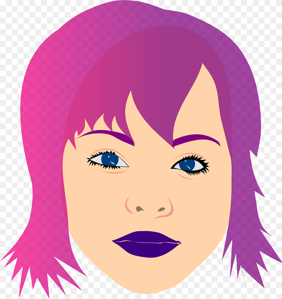 Head Clipart, Purple, Baby, Face, Person Png Image