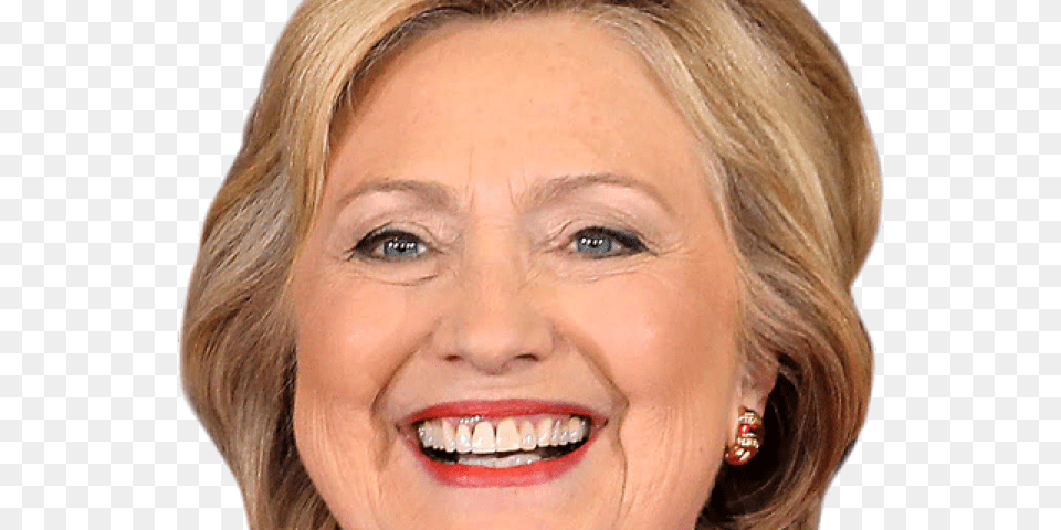 Head Clipart Hillary Clinton Hillary Clinton Head Transparent, Accessories, Smile, Person, Jewelry Png Image