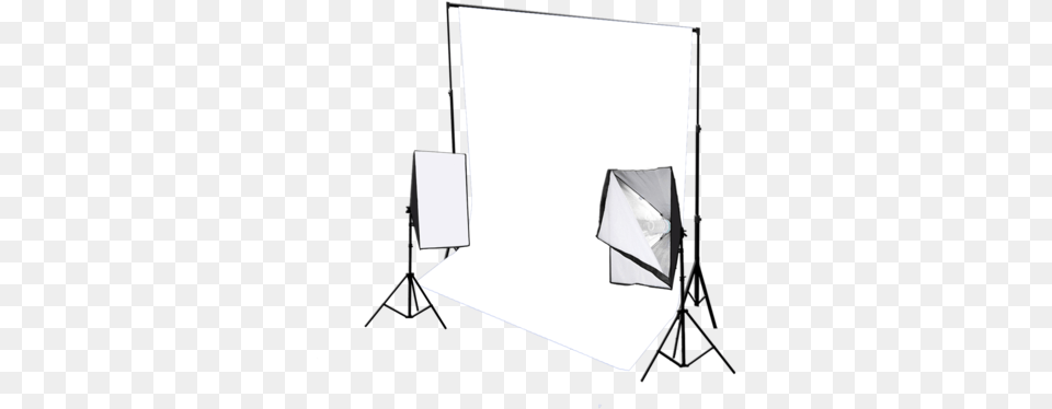 Head Continuous Softbox Studio Light Kit With Backdrop Whiteboard, Electronics, Projection Screen, Screen, White Board Free Transparent Png