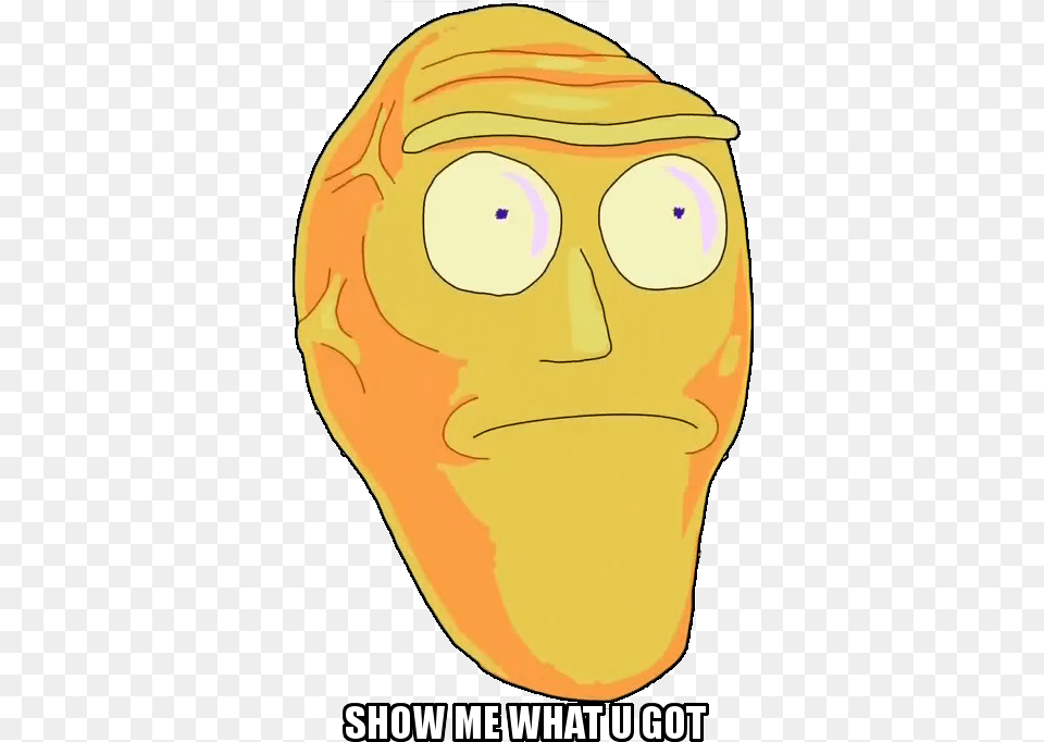 Head From Rick And Morty, Person, Alien, Cap, Clothing Png Image