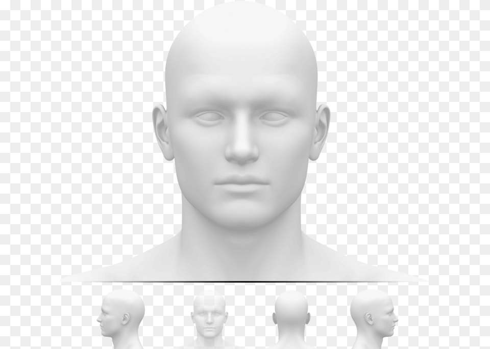 Head Front Blank White Male Head, Person, Adult, Man, Baby Png Image