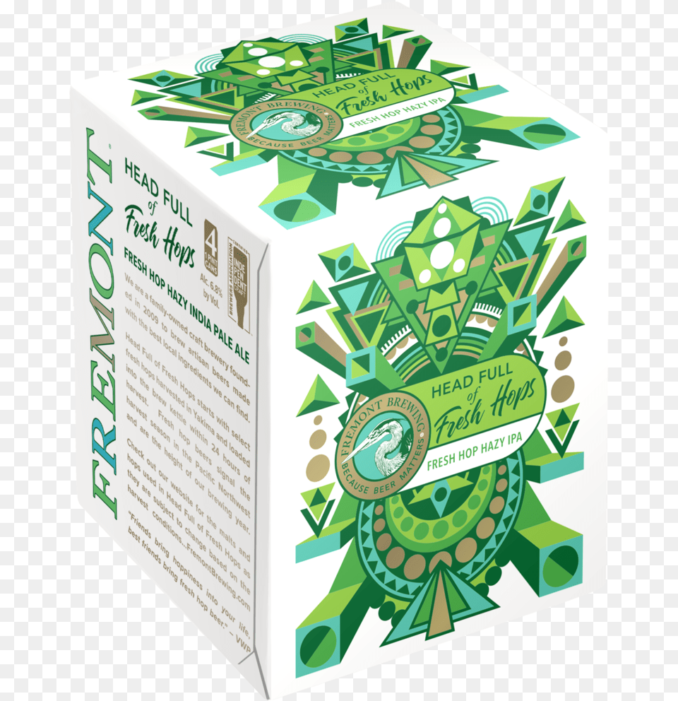 Head Full Of Fresh Hops 4 Pack 16oz Cans Carton, Herbal, Herbs, Plant, Green Png Image