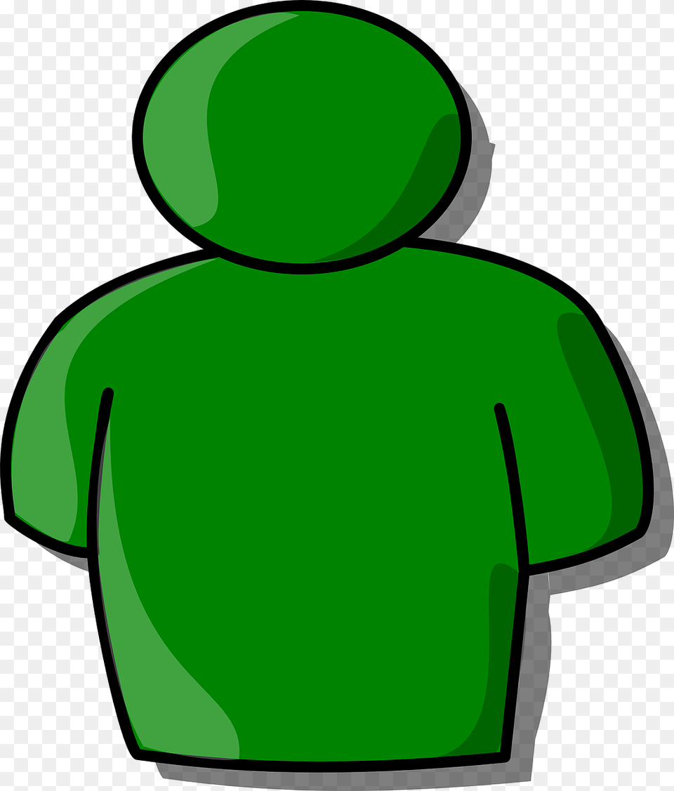 Head Green Icon Outline Symbol People Man Person Person Images Clip Art, Clothing, Hood, Knitwear, Sweater Png