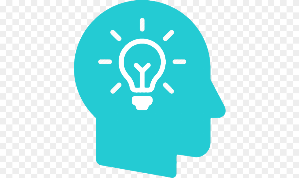 Head Icon With Bulb Inside Brain Transparent Background Brain Icon, Light, Lightbulb Free Png Download