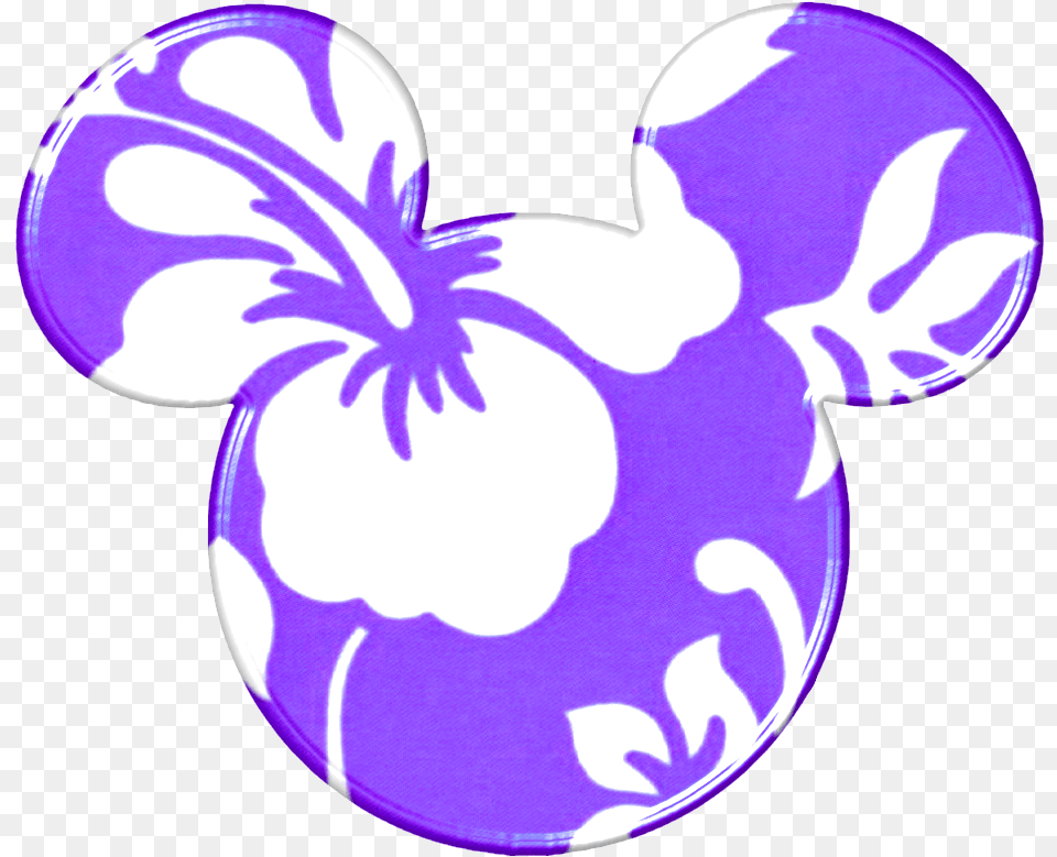 Head Of A Mickey Mouse Like Flowers Mickey Mouse Head Outline, Purple, Flower, Plant Png
