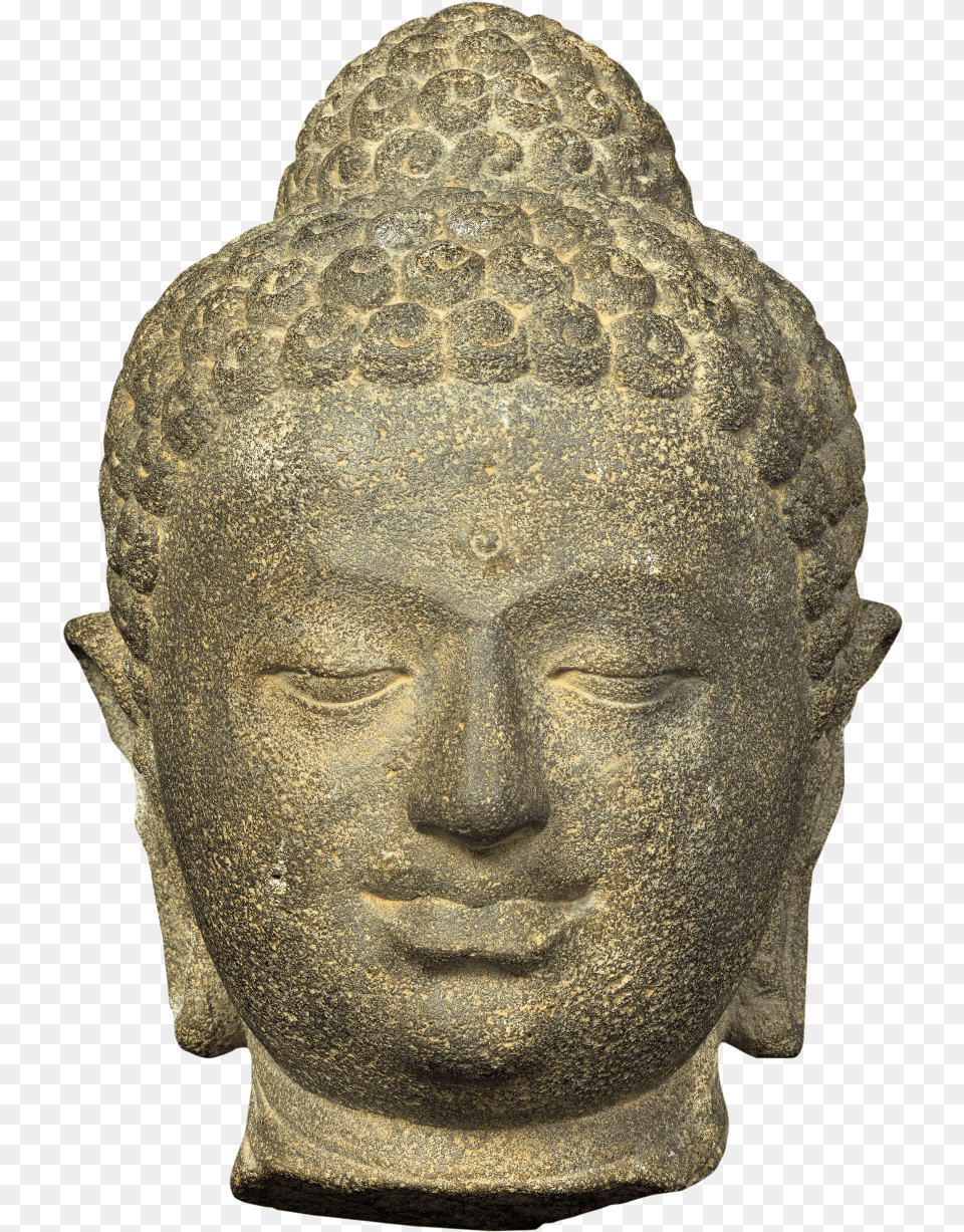 Head Of Buddha Bronze Sculpture, Art, Adult, Person, Man Png