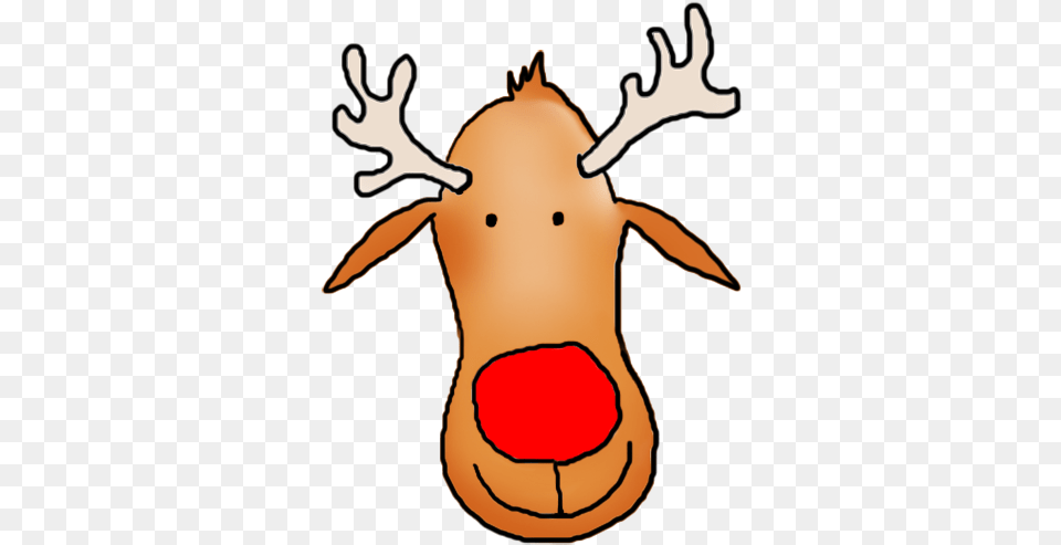 Head Of Rudolph The Reindeer Reindeer Clip Art, Animal, Deer, Mammal, Wildlife Png Image