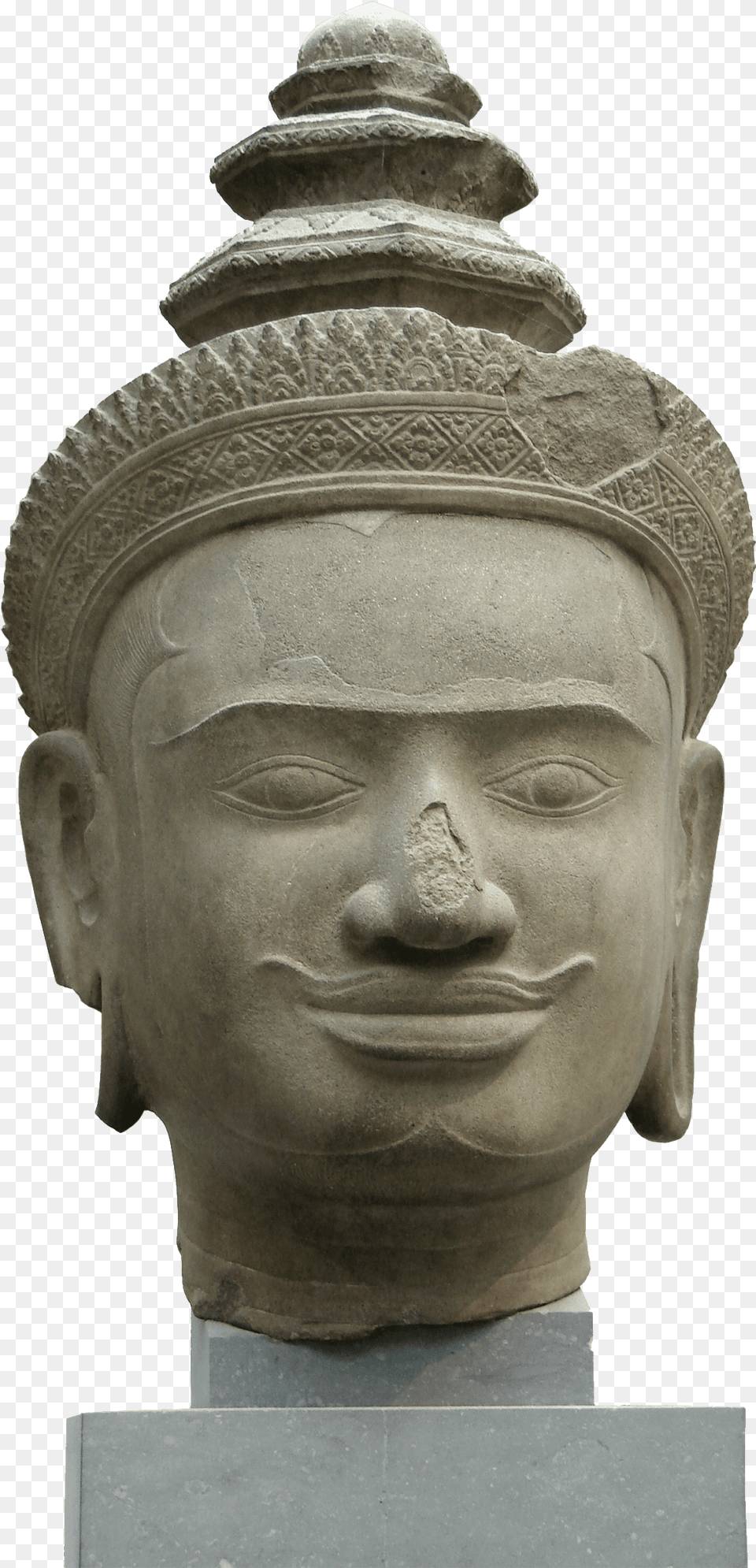 Head Of Vishnu 925 Ce Khmer Guimet Banteay Srei, Art, Pottery, Adult, Face Free Transparent Png