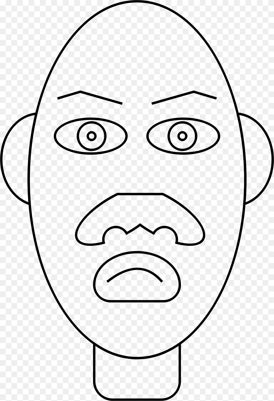 Head On A Stick Easter Eggs To Colour, Gray Png