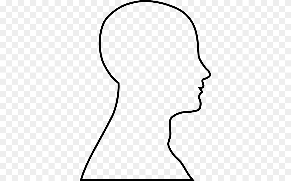 Head Outline Clip Art, Silhouette, Body Part, Face, Neck Png