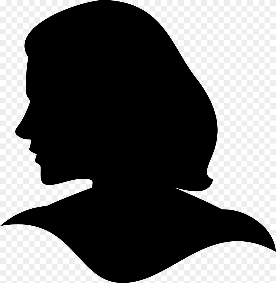 Head Silhouette Clipart, Gray Free Png