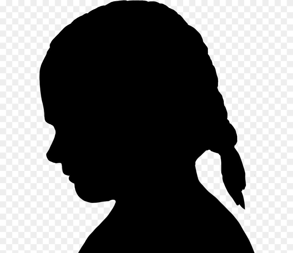 Head Silhouette Man With Long Hair Silhouette, Gray Free Png
