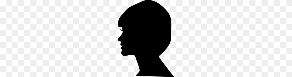 Head Silhouette People Woman Hair Salon Person Side View Icon, Gray Free Png