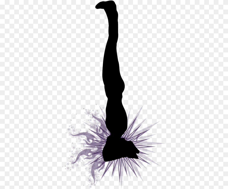 Head Stands For Crown Chakra, Purple, Silhouette, Flower, Plant Png