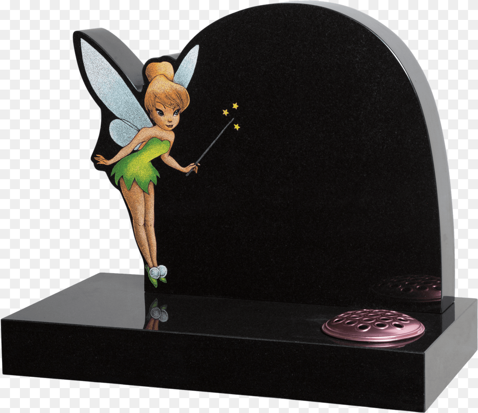 Head Stone With Tinkerbell, Figurine, Adult, Female, Person Png Image