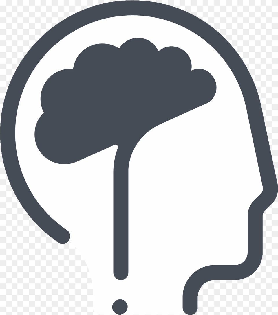 Head With Brain Icon Brainicon, Cutlery, Light, Spoon, Stencil Free Png Download