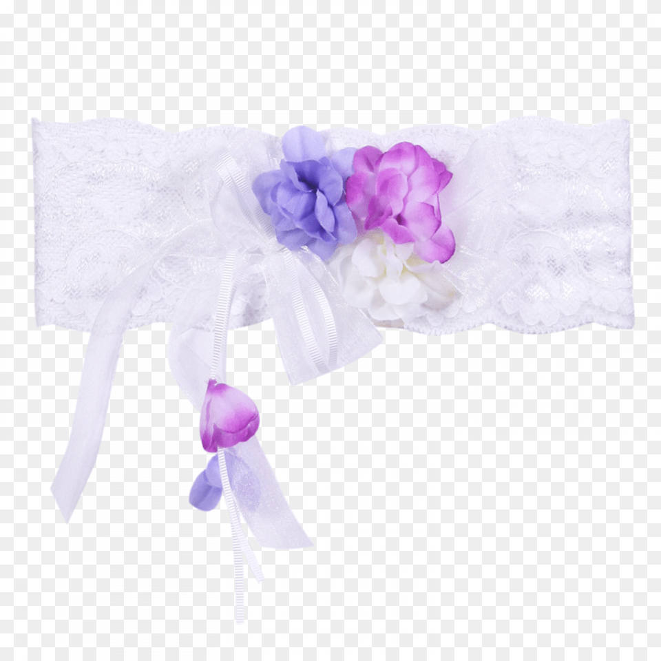 Headband In Lace With Flowers And Ribbons Moth Orchid, Flower, Plant, Flower Bouquet, Purple Free Png Download