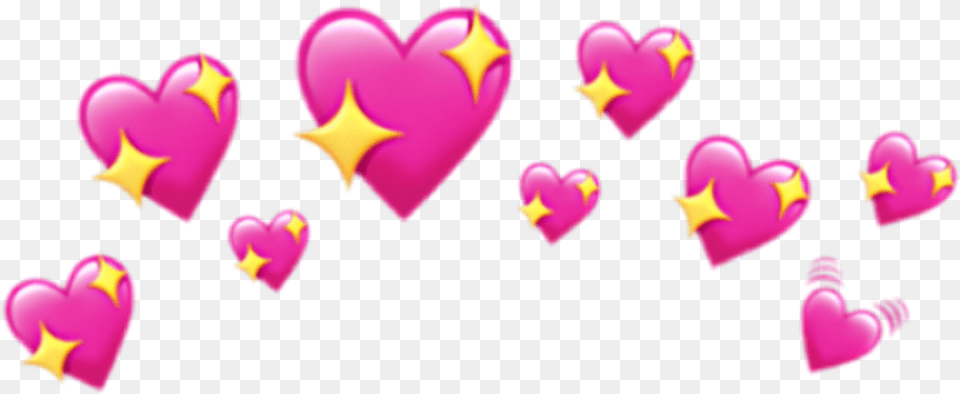 Headcrown Heart Crown Head Heartcrown Pink Sparkle Aesthetic Heart Emoji, Symbol Free Transparent Png