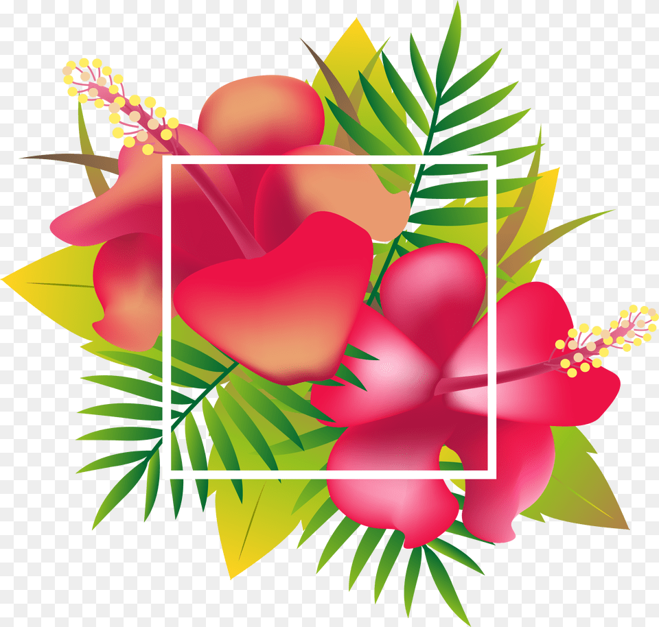 Header Floral Design Tropics Tropical Leaves Header, Art, Flower, Graphics, Plant Png Image