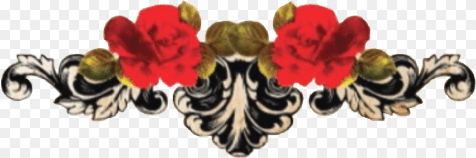 Header Footer Divider Ornate Decorative Roses Artificial Flower, Plant, Accessories, Art, Floral Design Free Png Download