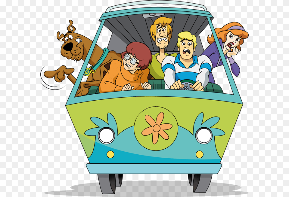 Header Right Scooby Doo Gang In Mystery Machine, Baby, Person, Face, Head Free Transparent Png