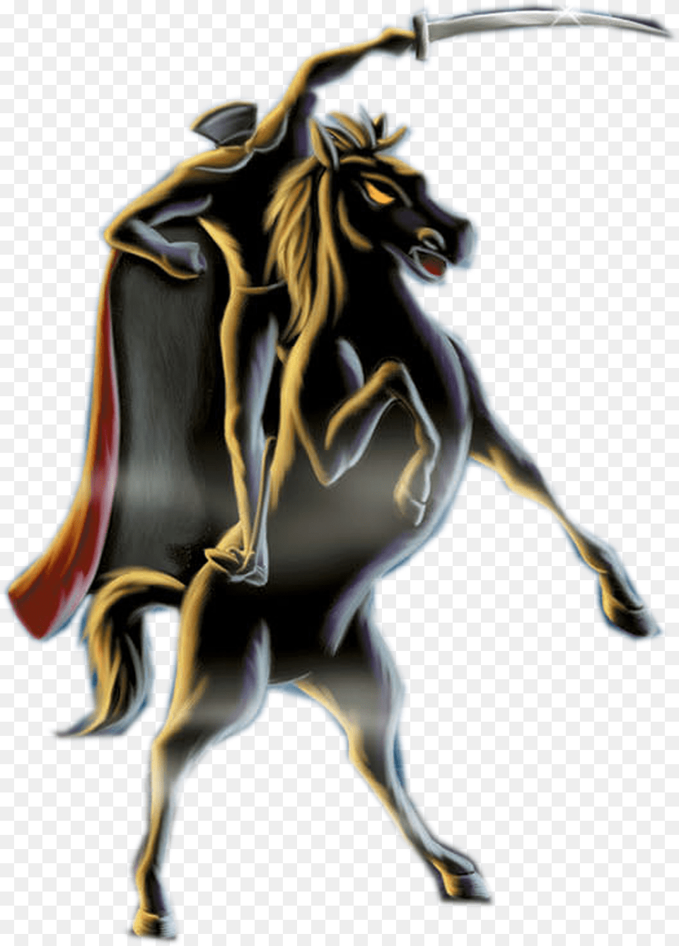 Headless Horseman Adventures Of Ichabod And Mr Toad Toys Horse Of The, Accessories, Ornament, Art, Person Png Image