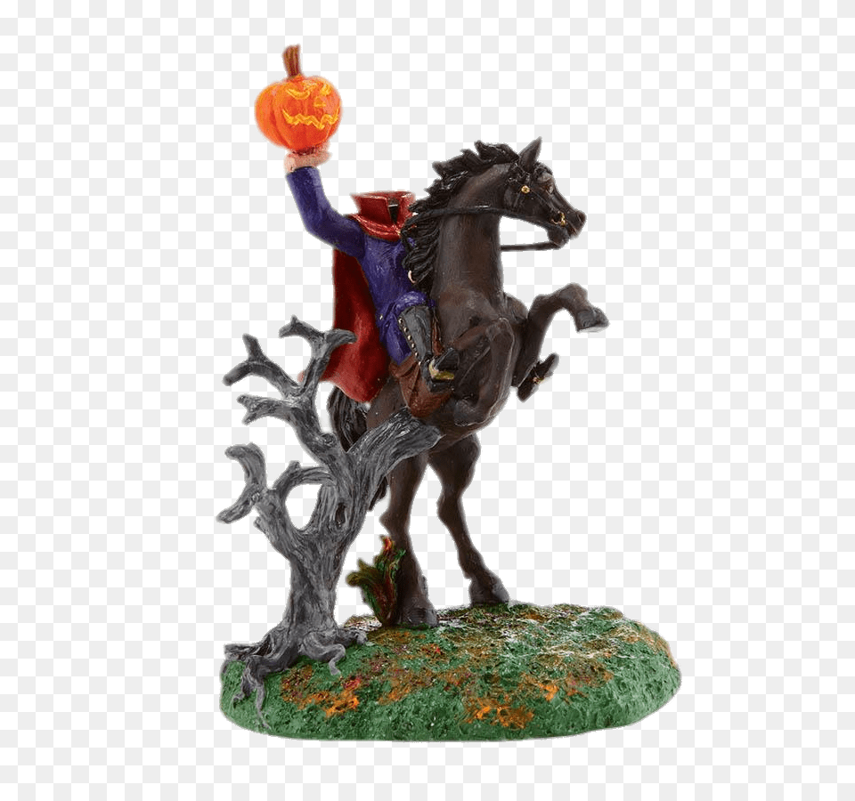 Headless Horseman Halloween Statuette, Figurine, Person, Animal, Horse Free Transparent Png