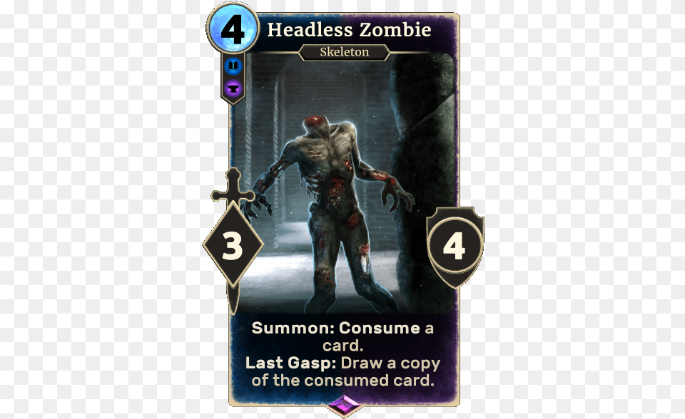 Headless Zombie Elder Scrolls Legends Daedra, Advertisement, Poster, Alien, Adult Free Transparent Png