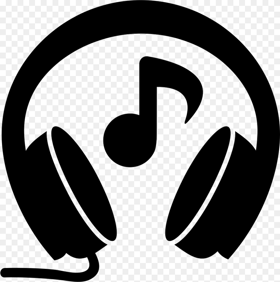 Headphone Clipart Music Note Picto Musique, Stencil, Electronics, Headphones Free Png