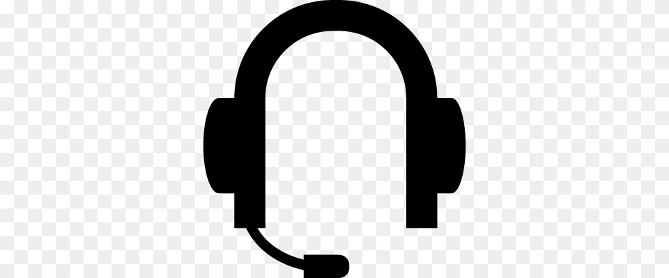 Headphone Variant With Microphone Vectors Logos Icons, Gray Png