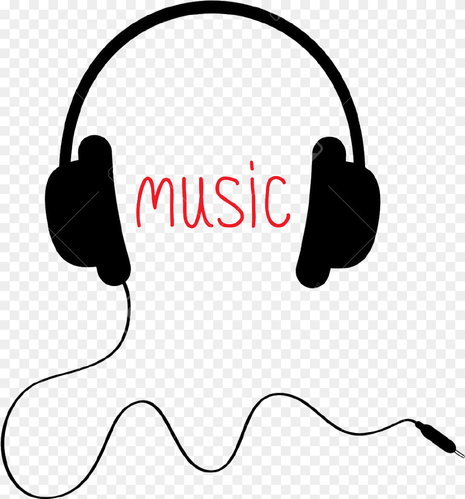 Headphone Wire Vector Music Headphones Clipart, Silhouette, Electronics, Accessories, Bag Png Image