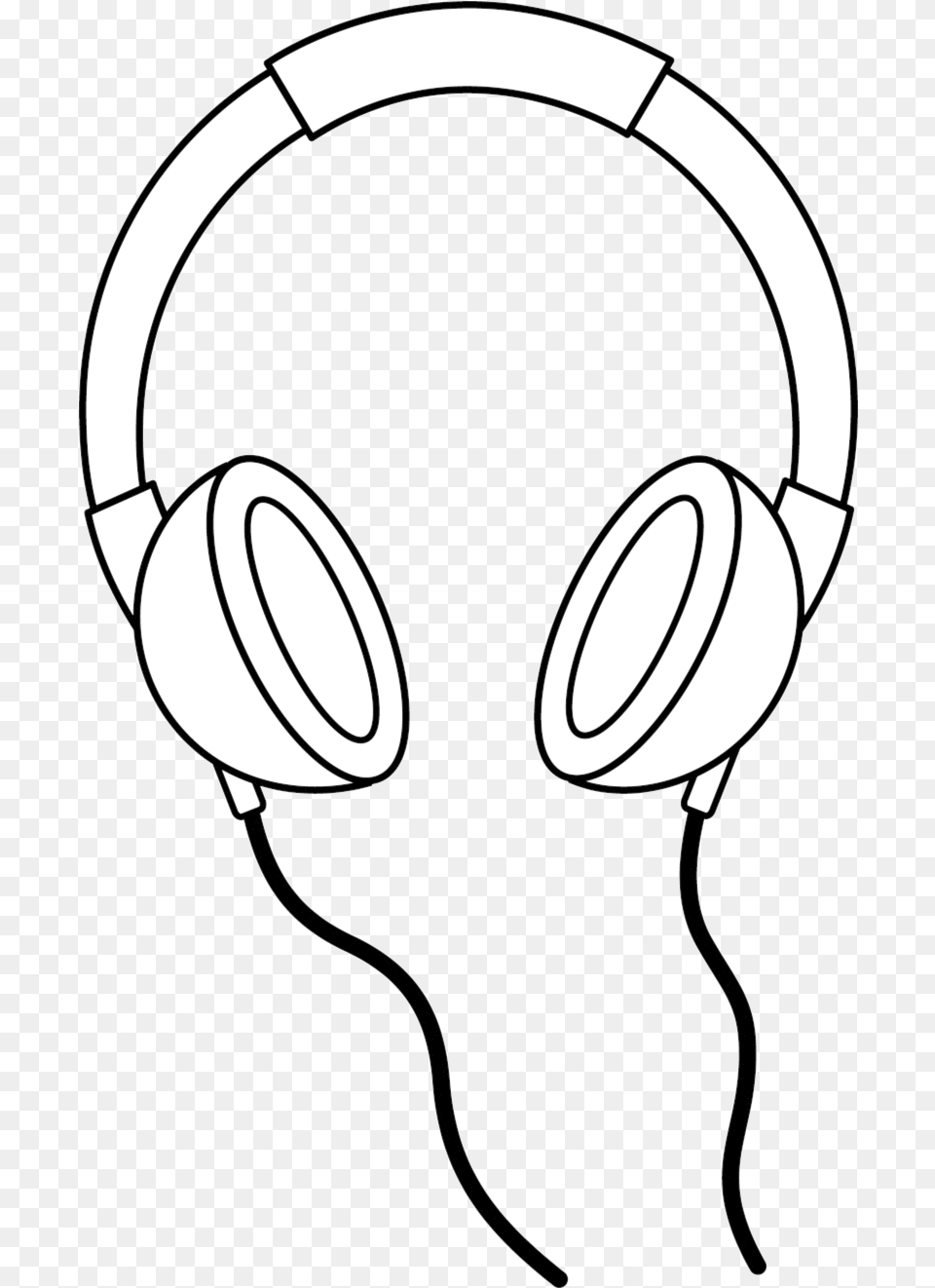 Headphones Clipart Black And White, Electronics, Stencil, Appliance, Blow Dryer Free Png