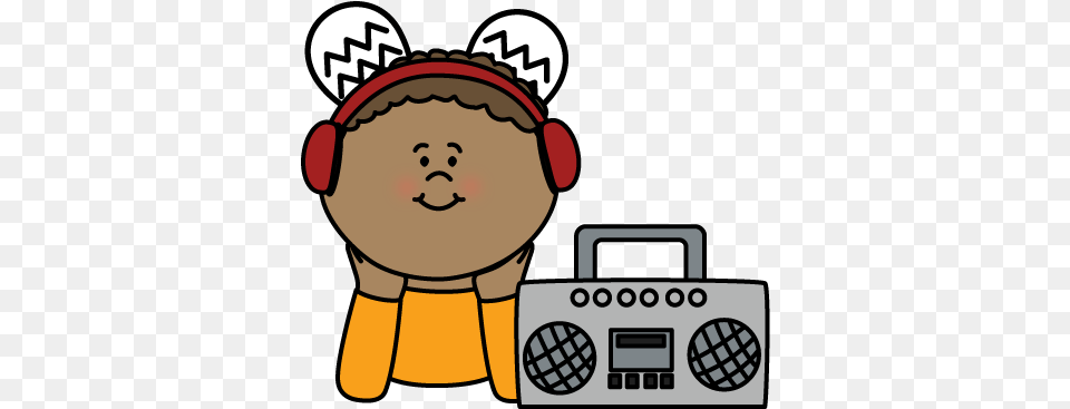 Headphones Clipart Listening Centre Boy Listening To Radio Listen To Music Clipart, Electronics, Baby, Person, Face Png Image