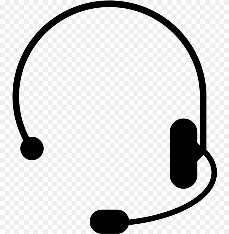 Headphones Dispatcher Audio Police Clip Art Call Headphone Icon, Gray Free Png Download