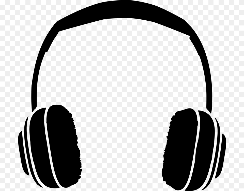 Headphones Headset Microphone Computer Icons Drawing, Gray Png