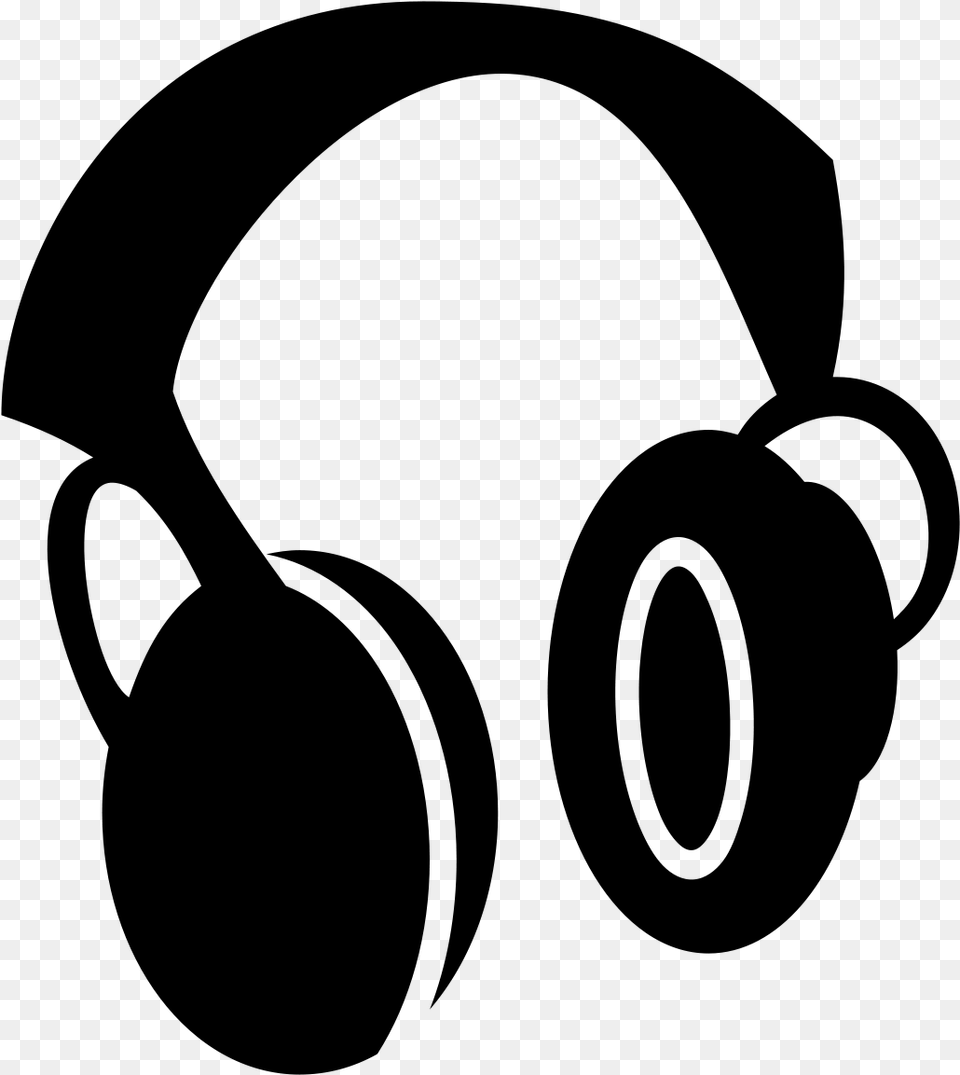 Headphones Icon, Gray Png Image