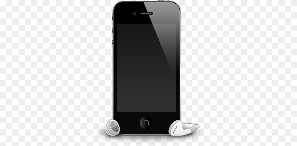 Headphones Iphone Mobile Samrtphone Icon Iphone 4 With Headphones, Electronics, Mobile Phone, Phone Free Png Download
