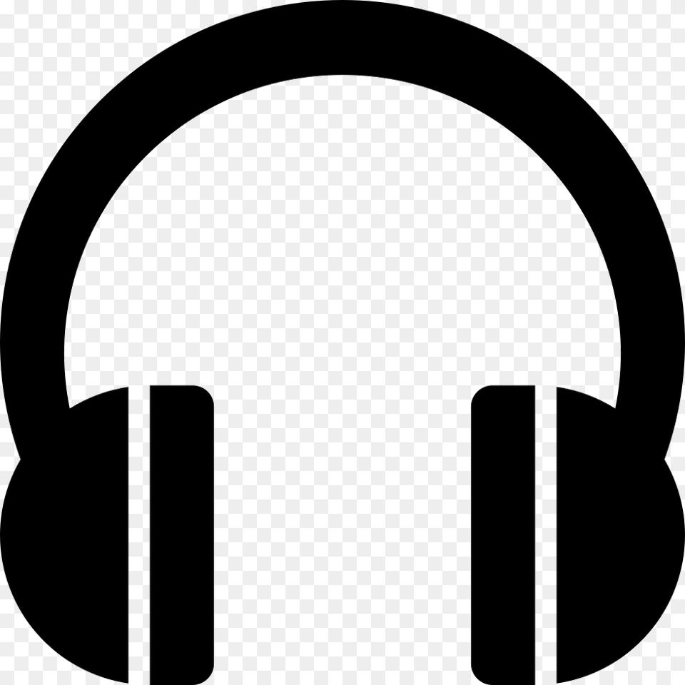 Headphones Listening Music Icon, Electronics, Stencil Png