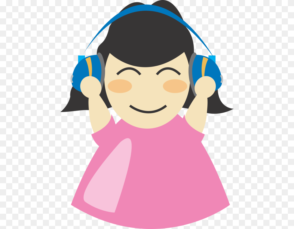 Headphones Music Headset Listening Woman, Baby, Person, Face, Head Free Transparent Png