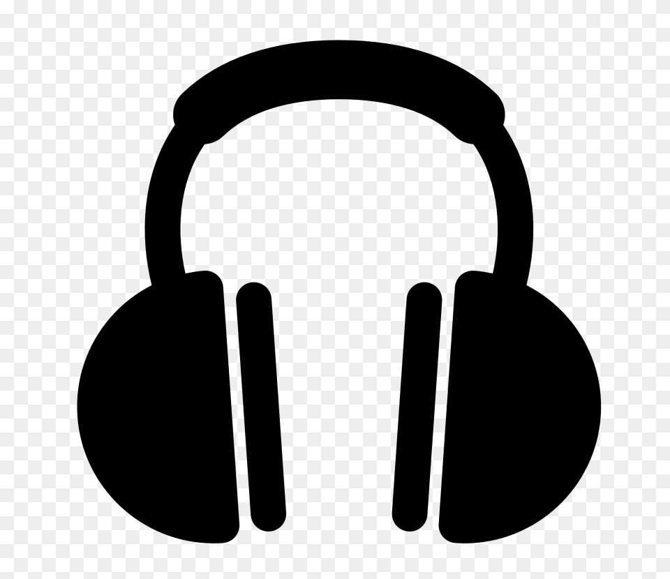 Headphones With Music Clipart, Gray Free Transparent Png