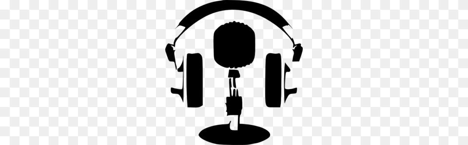 Headphones Witn Microphone On White Backgr Clip Art, Gray Free Transparent Png