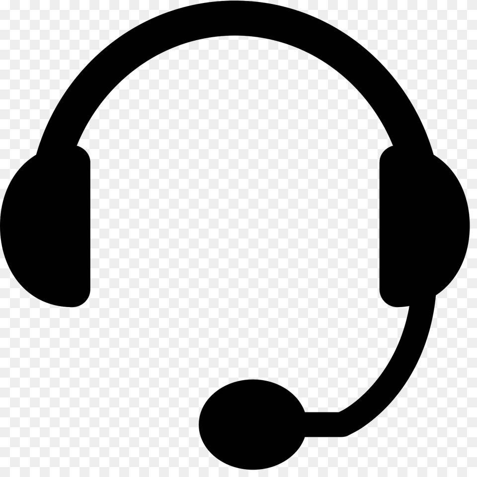 Headset Icon, Gray Free Png Download